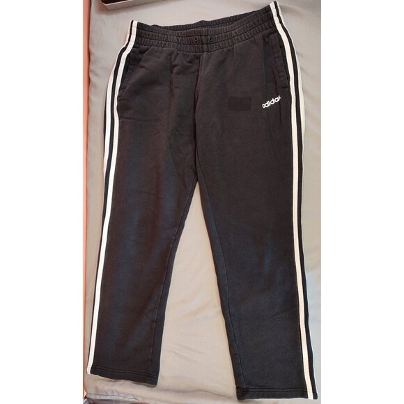 Women's Adidas 3 Stripe Sweatpants Black Medium - Picture 1 of 7